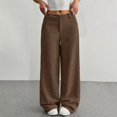 thumbnail image 6 of Women's Corduroy Wide-Leg Soft and Warm Work Pants, 6 of 9