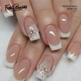 thumbnail image 1 of Christmas Decoration Fofosbeauty False Nails, Coffin Press on Nails Tips Design,French Snowflake, 1 of 8