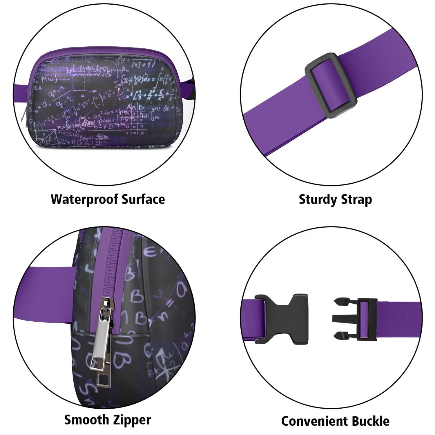 Scientific Laboratory Fanny Pack – Fun & Functional Waist Bag Featuring Biology Elements and Science Knowledge