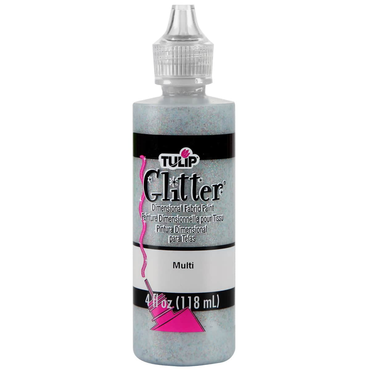 12 Pack Tulip® Glitter® Multi Dimensional Fabric Paint