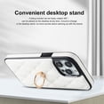 thumbnail image 5 of Case for iPhone 15 Pro,Decase PU Leather Shockproof Case Business Vintage Elegant Protective Back Phone Shell With Ring Kickstand Holder,for iPhone 15 Pro - white, 5 of 7