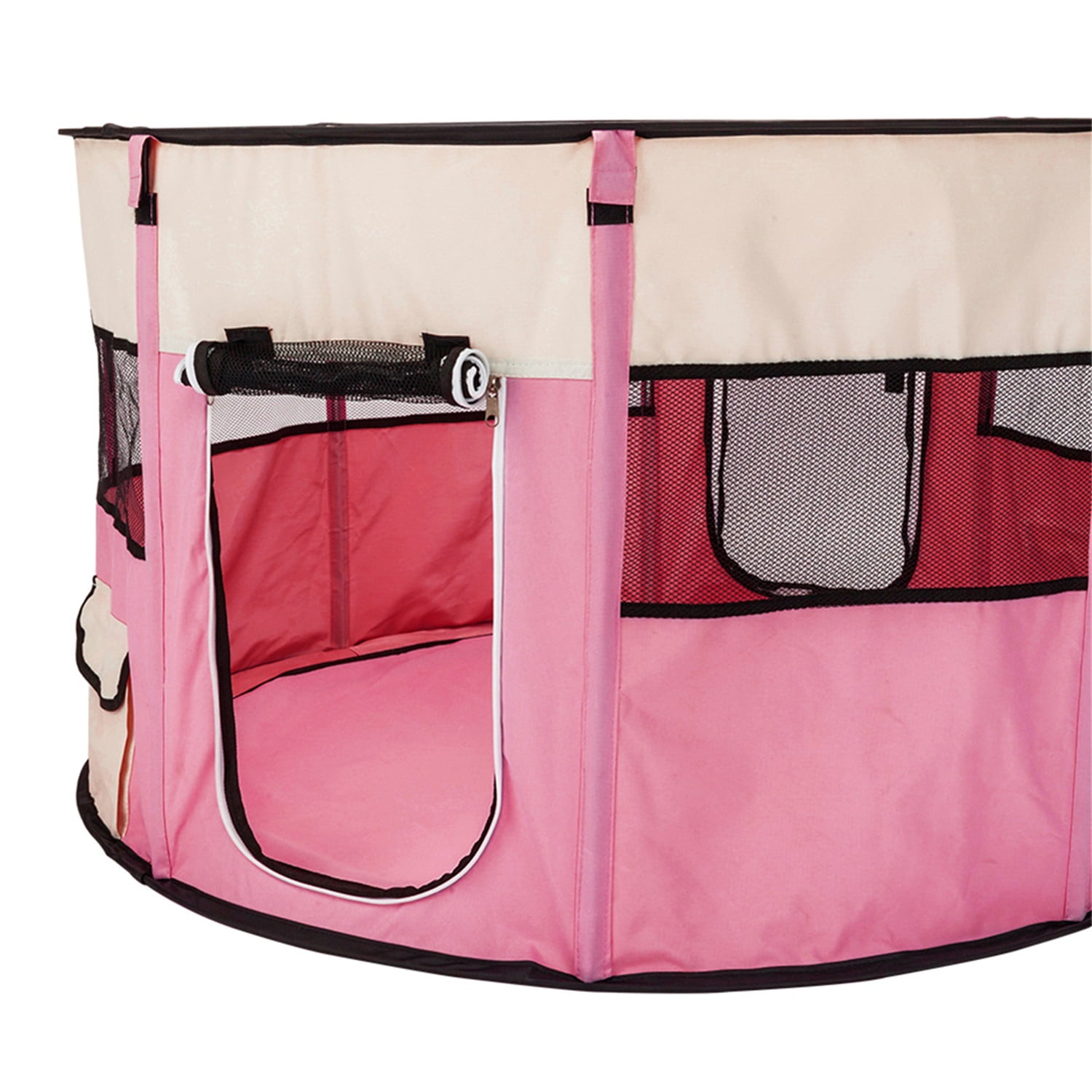 Pefilos 40" Pet Playpen for Pmall Animals Circular Portable Foldable Pet Playpen for Small Dogs 600D Oxford Cloth & Mesh Pet Playpen for Cats Fence with Eight Panels, Pink Pefilos 40" Pet Playpen for Pmall Animals Circular Portable Foldable Pet Playpen for Small Dogs 600D Oxford Cloth & Mesh Pet Playpen for Cats Fence with Eight Panels, Pink