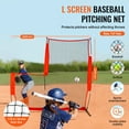 thumbnail image 2 of KFFKFF L Screen for Batting Practice, 7x7 ft Safety Net for Baseball & Softball, Portable Protector Screen with Carrying Case & Ground Anchors, Pitchers Protective Pitching Net, 2 of 9