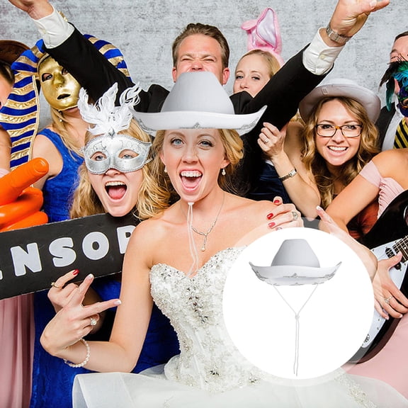 Worgeous Western Cowboy Hat Cowgirl Hat Hats for Men Man 37X29X14CM White