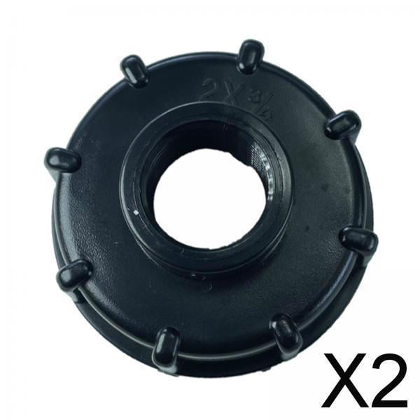 2X Adaptador de tanque IBC S60 Herramienta de conexión de riego de jardín Adaptador de tanque IBC Tote 2 piezas