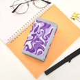 thumbnail image 7 of JIALIOU Nylon Trifold Card Wallet with ID Window Zipper Pocket for Men Women Teen Purple White Flow, 7 of 7