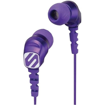 07 Isolation Earbud - Scosche hp200pu Noise Isolation Earbuds with slideLINE Remote & Mic - Wired Headsets - Retail Packaging - Purple