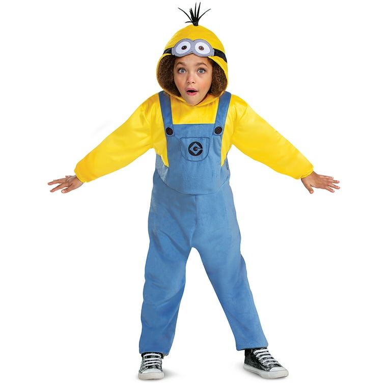 Unisex Size Large (10-12) Minions Hooded Jumpsuit Halloween Child Costume  Minions Movie, Disguise 