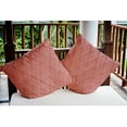 thumbnail image 4 of 16" x 16" Simply Daisy Lifeflor Diamond Polyester Indoor/Outdoor Pillow, Ligonberry Red Qty 1, 4 of 5