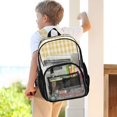 thumbnail image 7 of PVC Transparent Backpacks Clear Backpack for Travel and Outings Light Yellow and White Gingham, 7 of 7
