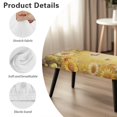 thumbnail image 6 of Jiueut Butterfly Sunflower Print Bench Covers, Machine Washable Bench Seat Protection Chair Seat Decoration Non Slip Rectangle Chair Slipcover with Elastic Band for Kitchen Home Hotel, 6 of 7