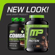 MusclePharm Combat Protein Powder, Chocolate Milk, 25g Protein, 4lb, 64oz