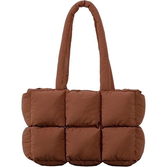 CoCoMangos Puffer Tote Bag,Trendy Puffy Bags for Women Light Winter Down Cotton Padded Quilted Tote Bag Shoulder Bag
