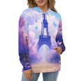 thumbnail image 4 of Dreamy Eiffel Tower Scene Men's Women New Sweatshirt Hoodie Men's Plus Size Sweatshirt Hooded Sweatshirt 3d Printed Street Men's Cloth, 4 of 6