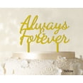 thumbnail image 1 of Always & Forever Custom Wedding Cake Topper Personalized Yellow Cake Topper Color Option Available 6-7 Inches Wide, 1 of 1