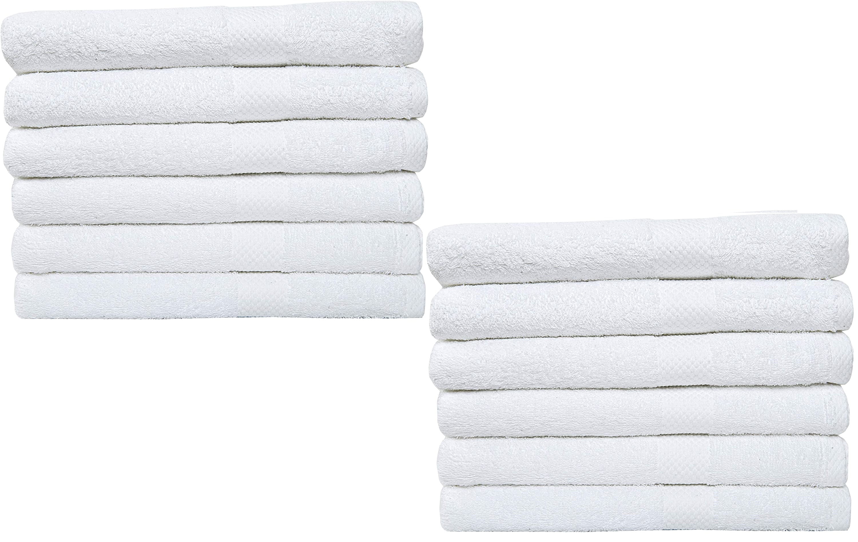 3 new bright white ringspun soft 24x50 bath towels gym salon tanning hotel 