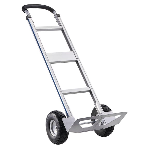 Heavy Duty Aluminum Alloy Hand Truck Dolly 500 lbs Capacity Non Slip Wheels Handle Tie Down Strap for Moving Home Office Warehouse