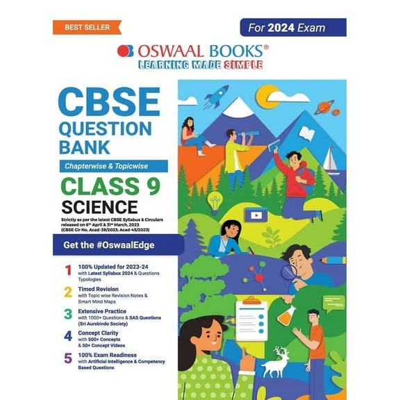 Oswaal CBSE Class 9 Science Question Bank (2024 Exam), (Paperback)