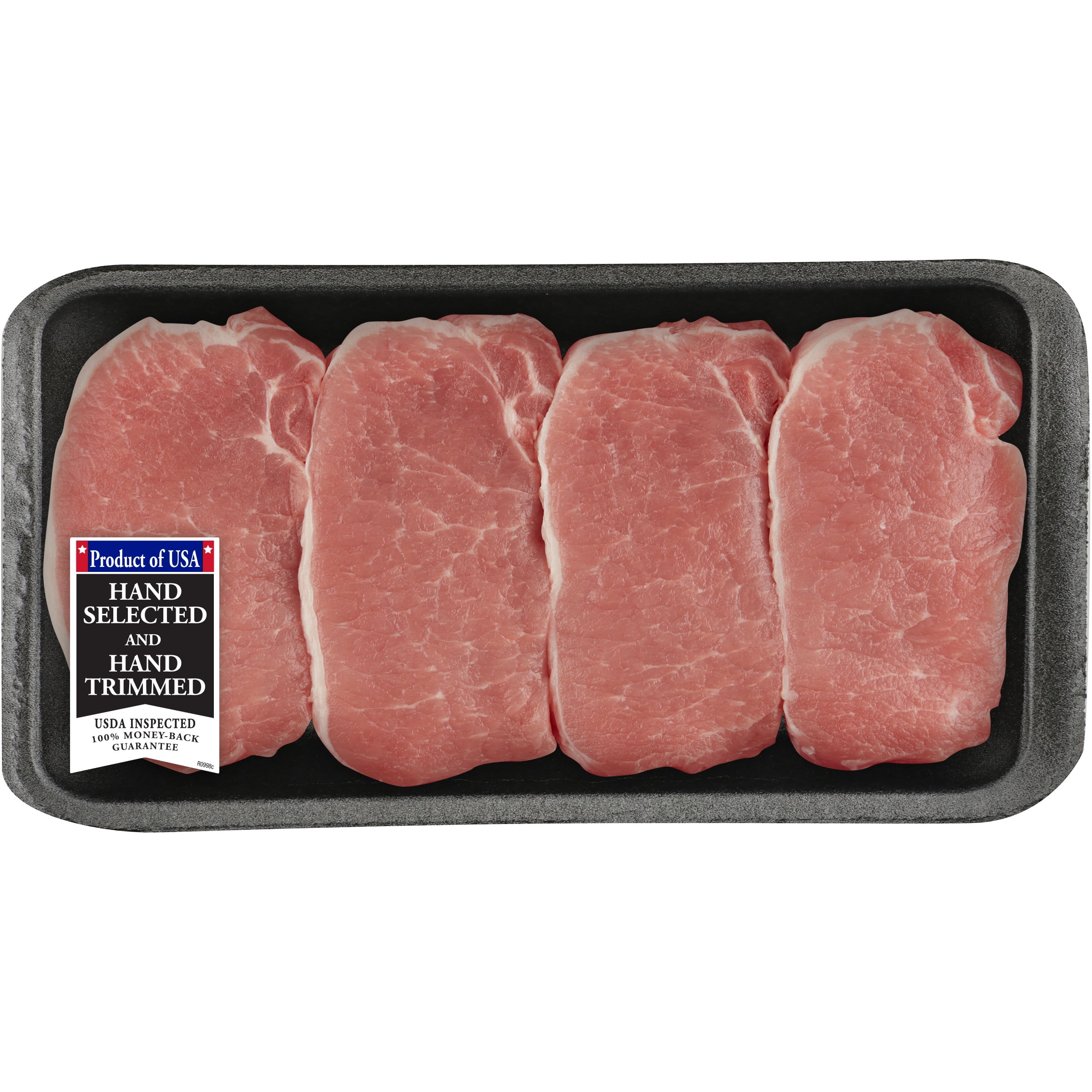 Pork Center Cut Loin Chops Boneless 0 9 2 01 Lb Walmart Com