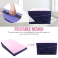 thumbnail image 4 of Gymnastics Wedge Mats 60" X 30" X 14" Folding for Home Use | Incline Mat Cheese Wedge With Zip Fastener, Waterproof Vinyl Cover, EPE Foam for Exercise, Tumbling, Yoga, Pilates, Pink & Dark Blue, 4 of 7