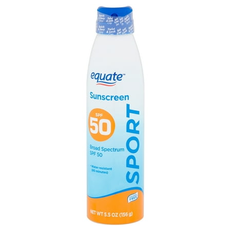 Equate Sport Broad Spectrum Sunscreen Spray, SPF 50, 5.5