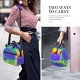thumbnail image 2 of DouZhe Lunch Bags for Women and Men, Colorful Tie Dye Prints Reusable Portable Insulated Cooler Waterproof Lunch Tote Bag for Travel Work School Picnic, 2 of 7