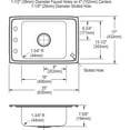 thumbnail image 2 of Elkay DRKR2517C 18 Gauge Stainless Steel 25 x 17 x 7.625 in. Single Bowl Top Mount Sink Kit, 4 Faucet Holes, 2 of 7