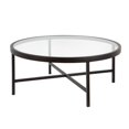 thumbnail image 1 of Henn&Hart Round Metal Base Coffee Table in Black and Bronze, 1 of 8
