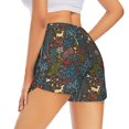 thumbnail image 2 of Uemuo Deers In The Forest 1 Pattern Women's Athletic Shorts High Waisted Running Shorts with Liner Pockets Gym Elastic Workout Shorts-Small, 2 of 9