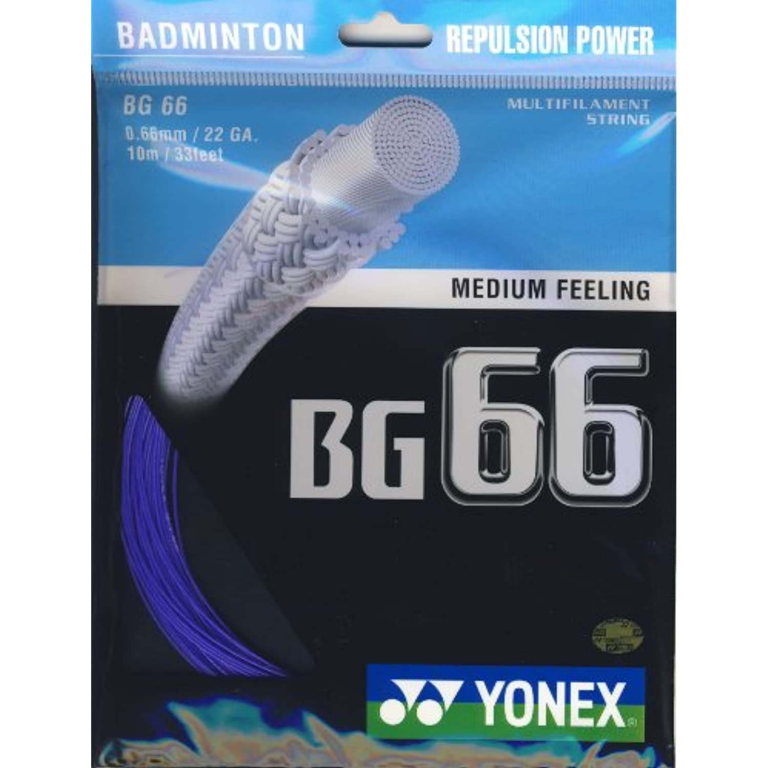 3 Colors 10m Yonex BG-6 Badminton String 0.66mm 