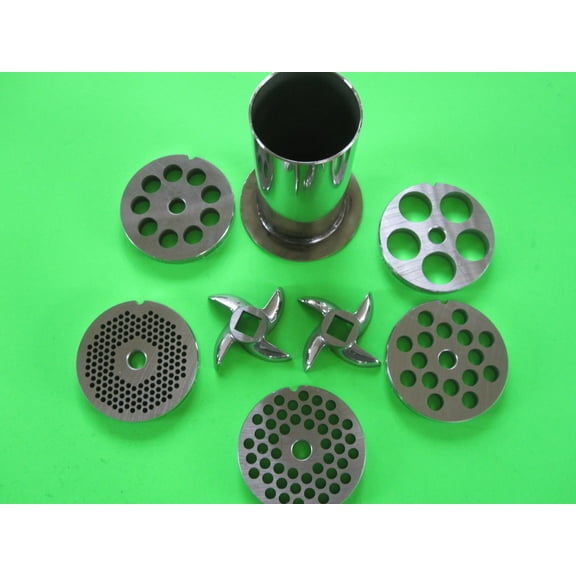 #10 #12 SET Meat Grinder Sausage Stufferplate knife tube LEM Hobart etc SAVE $74