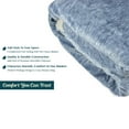 thumbnail image 5 of PAVILIA Melange Sherpa Fleece Throw Blanket | Super Soft, Reversible, Microfiber Fleece Blanket Throw | Luxurious Plush Fuzzy Navy Blue TV Blanket For Couch Sofa(50x60 Inches, Navy), 5 of 11