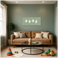 thumbnail image 3 of Kate and Laurel Framed Canvas Wall Art Print Minimalist Birds Panel 4 Green by Laura Moss, 40 x 18 Sylvie Natural Frame, Modern Contemporary, Animal Art for Wall Decor, 3 of 8