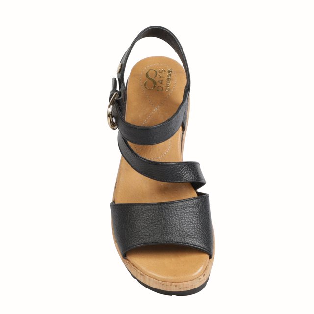 176-10 Sandalia Casual para Dama Mujer en color Negro, Elaborado de Piel Vacuno. Cklass 176-10