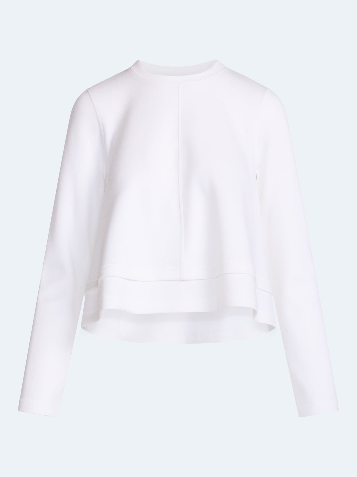 Scoop Women's and Women's Plus Scubaknit Cropped Tiered Top, Sizes XS-4X
