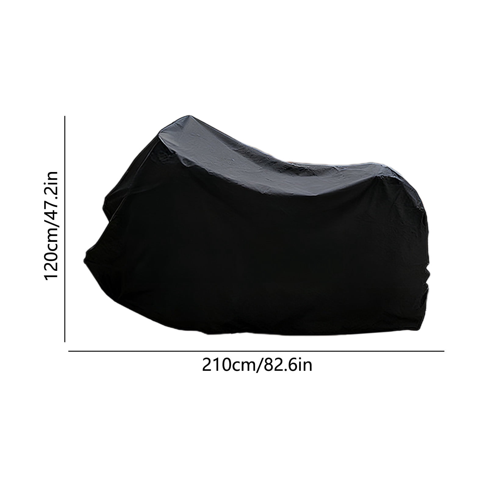 RuiJiao Lightweight Durable Motorcycle Bike Cover Waterproof Sunproof Universal Fit Polyester Black for Outdoor Indoor Vehicle Protection