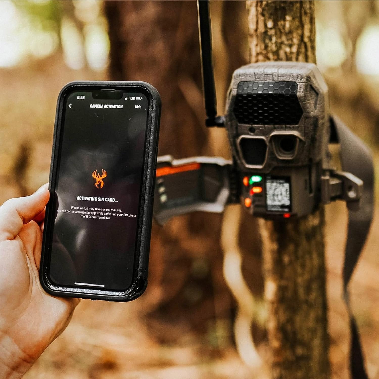 Wildgame Innovations Encounter XT Cellular Trail Camera Compatible with HuntSmart  26 MP 80 ft Dual Network Photo & Video Game Camera for Hunting and Wildlife Scouting with 32GB SD Card & Tree Mount