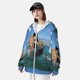thumbnail image 3 of Balery Two Brave Cats Are Floating On The Sea Iceberg Sudadera ligera de manga larga con capucha y protección solar UPF 50+ para hombre y mujer, ideal para pesca y running-XX-Large, 3 of 7