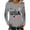Grey, variant on MEICHEN Graphic Tees for Women Lady 250th Special Pattern Round Neck Casual Comfortable Daily Long Sleeved T Shirt