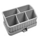 thumbnail image 2 of Organizador de baño con desagüe para cepillos de dientes eléctricos, pasta de dientes y jabonera. Gris claro, 2 of 9