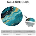 thumbnail image 6 of Blue and Gold Marble Sparkle Waves Pattern Round Fitted Tablecloth with Elastic Edge,Dining Table Cover Waterproof,Outdoor Round Tablecloth for Camping,Dining,Indoor and Outdoor, 6 of 7