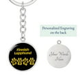 thumbnail image 2 of Finnish Lapphund Mama Circle Keychain Stainless Steel or 18k Gold Dog Mom Pendant, 2 of 12