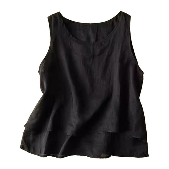 DuoJiaJ Womens Vests For Everyday Wear Stylish Sleeveless Jackets With Asymmetrical Design Versatile Basic Layering Piece For Spring And Summer Fashion Womens Warm Winter Coat Black L