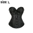 thumbnail image 2 of Corsé deshuesado con cordones para mujer, corpiño, lencería, Bodyshaper, Top, corsé de princesa, negro, 2 of 6