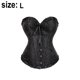 thumbnail image 2 of Corsé deshuesado con cordones para mujer, corpiño, lencería, Bodyshaper, Top, corsé de princesa, negro, 2 of 6