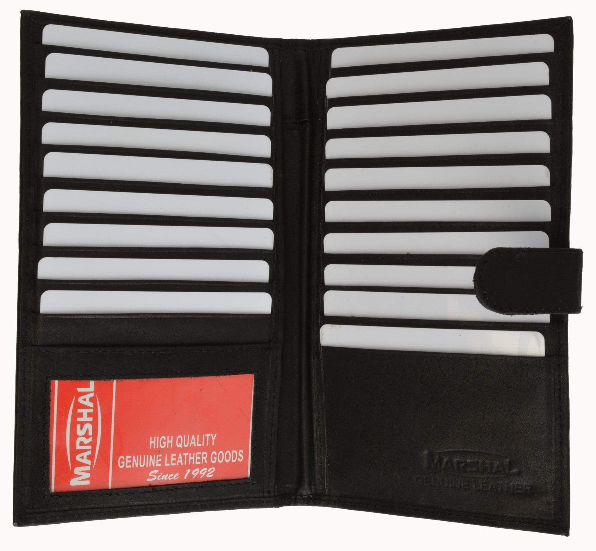 Genuine Leather Bifold Credit Card Holder Wallet With Snap 1629 CF (C