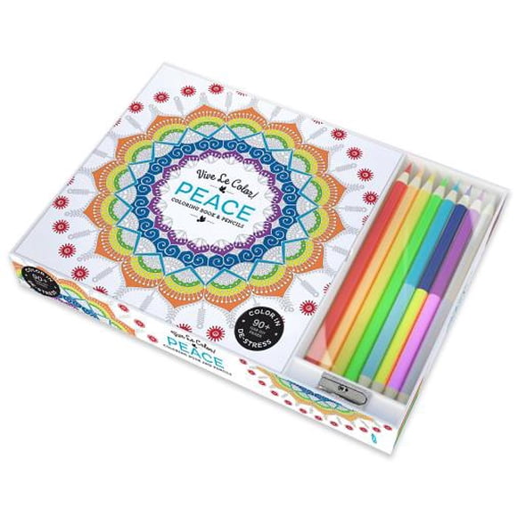 VIVE LE COLOR! PEACE COLORING BOOK AND PENCILS ABRAMS NOTERIE ABRAMS NOTERIE
