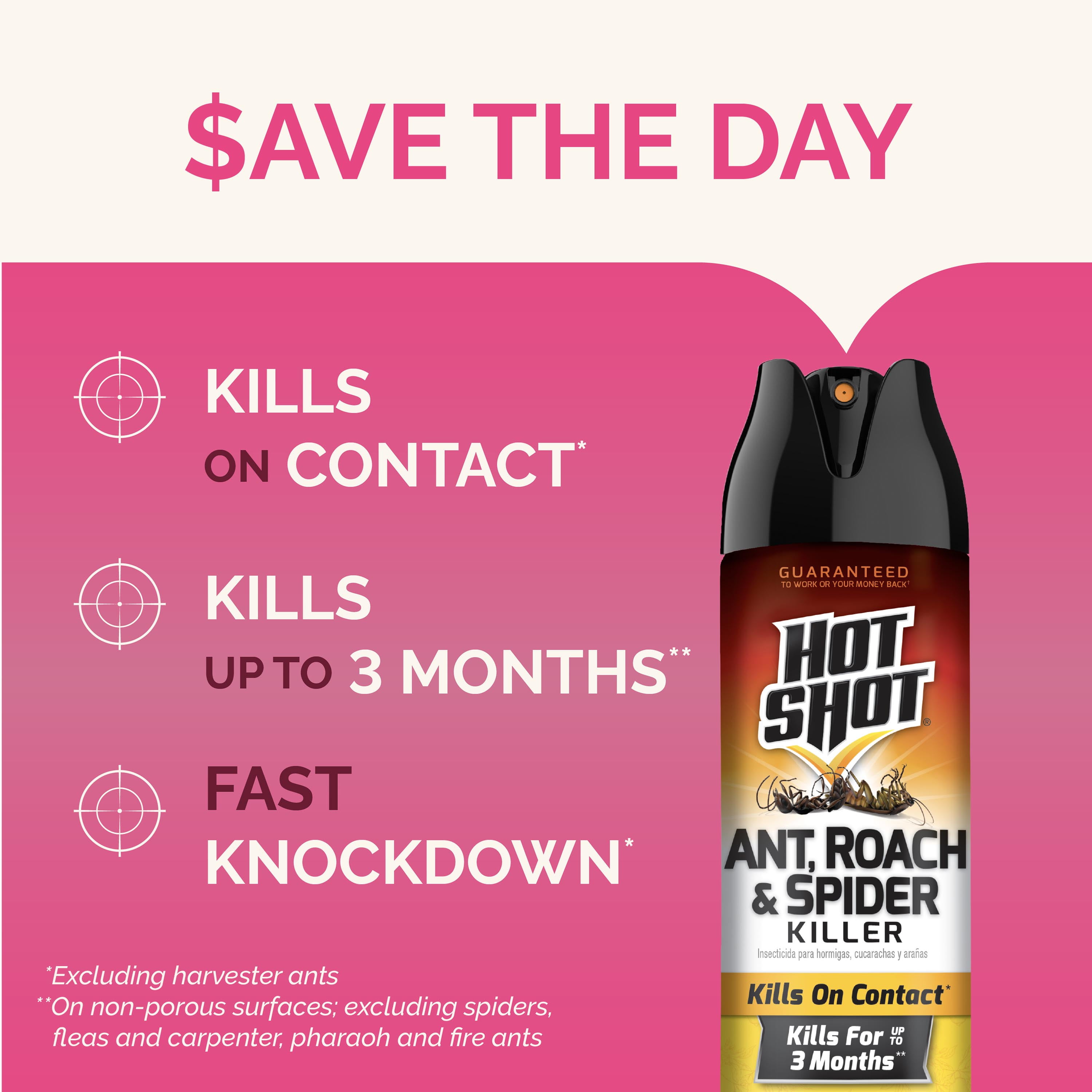 Hot Shot Ant, Roach, & Spider Killer, Lemon Scent Formula, 17.5 oz.