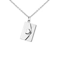 thumbnail image 3 of Collar con colgante en forma de corazón jinwen de Acero inoxidable Para mujer, 3 of 8
