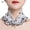 10, variant on Scarf Painting Print Imitation Pearl Durable Ruffle Edge Lady Headscarf for Banquet
